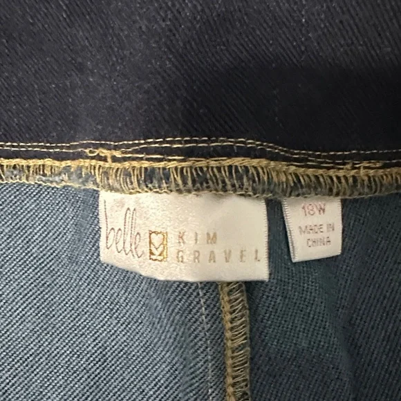 Belle by Kim Gravel Dark Blue Straight Leg Jeans - Picture 5 of 6